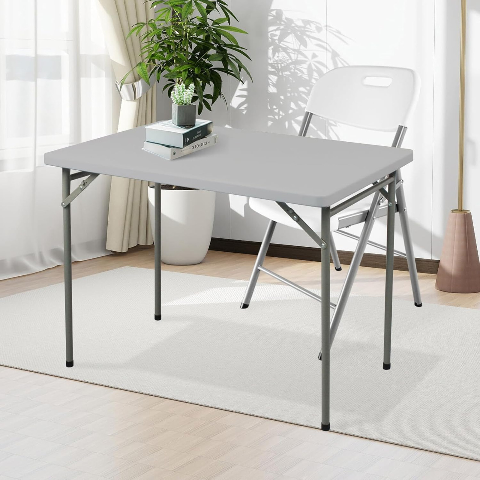 Folding Table 3ft Rectangular Plastic Event Table for Indoor Outdoor Camping