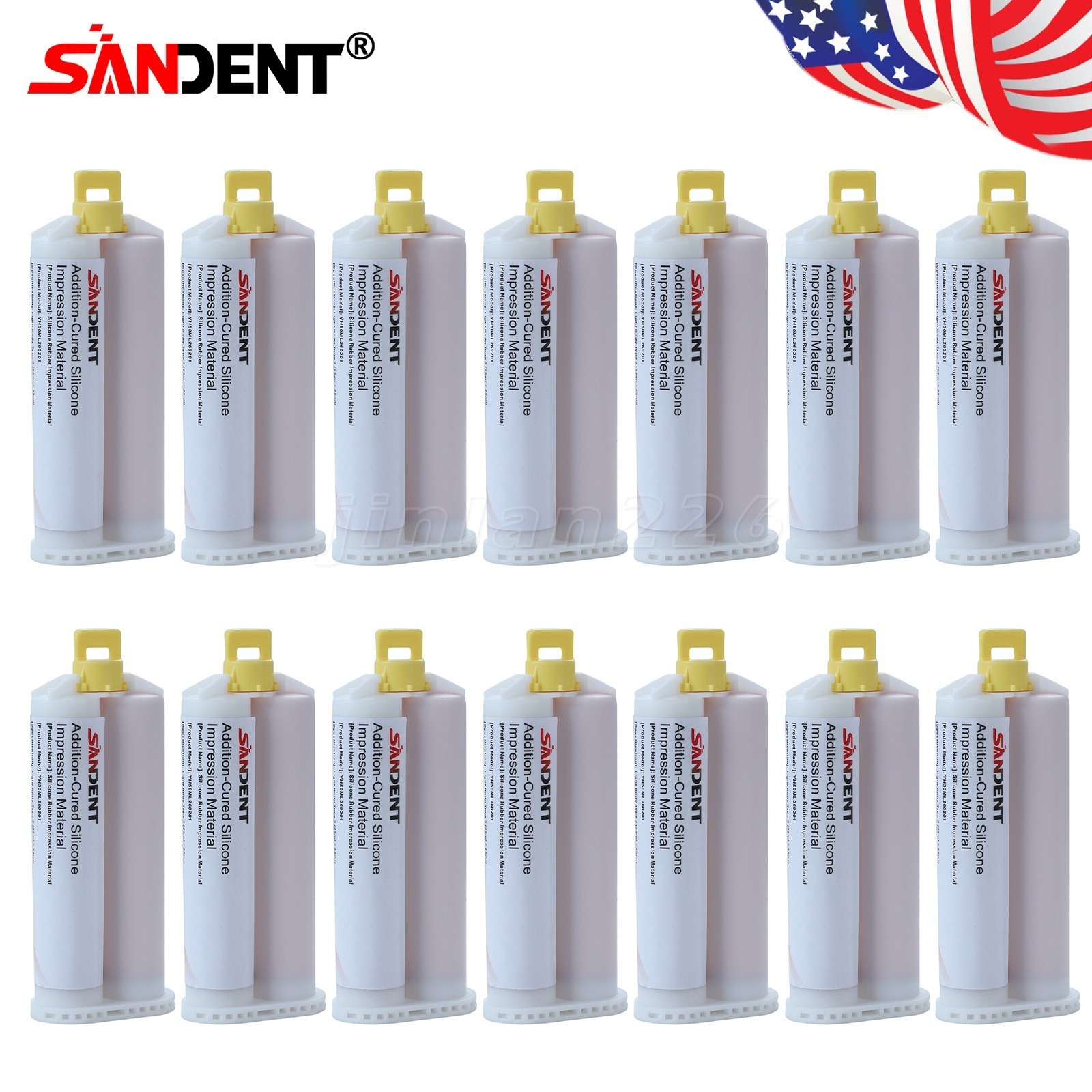SANDENT Light/Heavy/Medium & Fast Set VPS Impression Material 50mL+Tip
