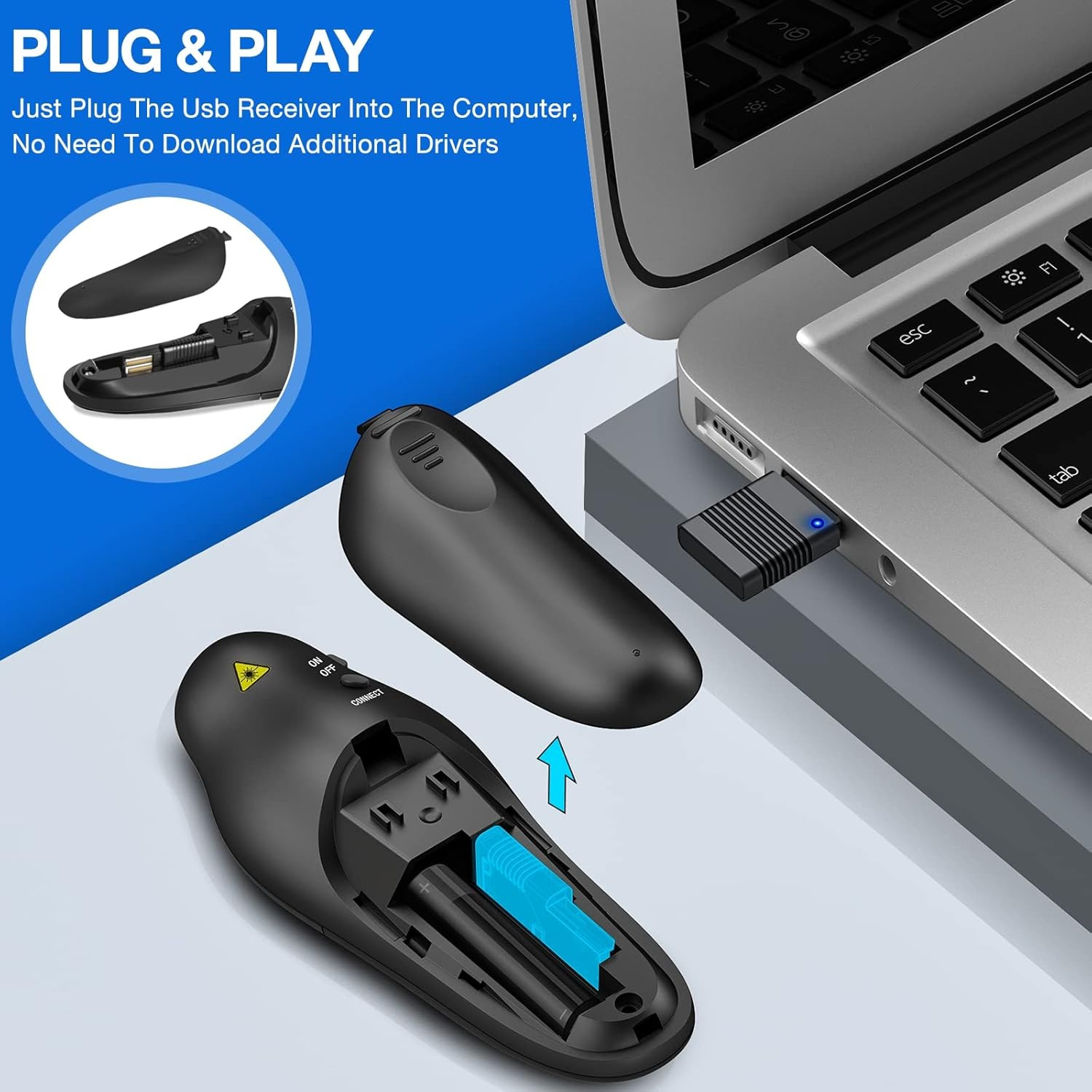 Presentation Clicker Wireless Presenter Remote USB Control Powerpoint PPT Clicke