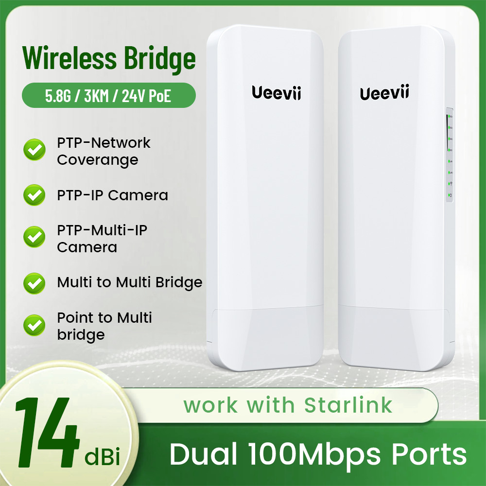 Wireless Bridge CPE Point to Point Wifi Ethernet Bridge 100Mbps 3KM Long Range