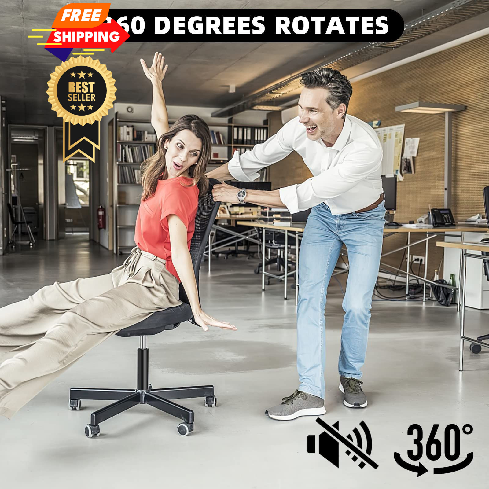 Omyoffice Office Chair Cylinder 1000 lbs, Premium Black