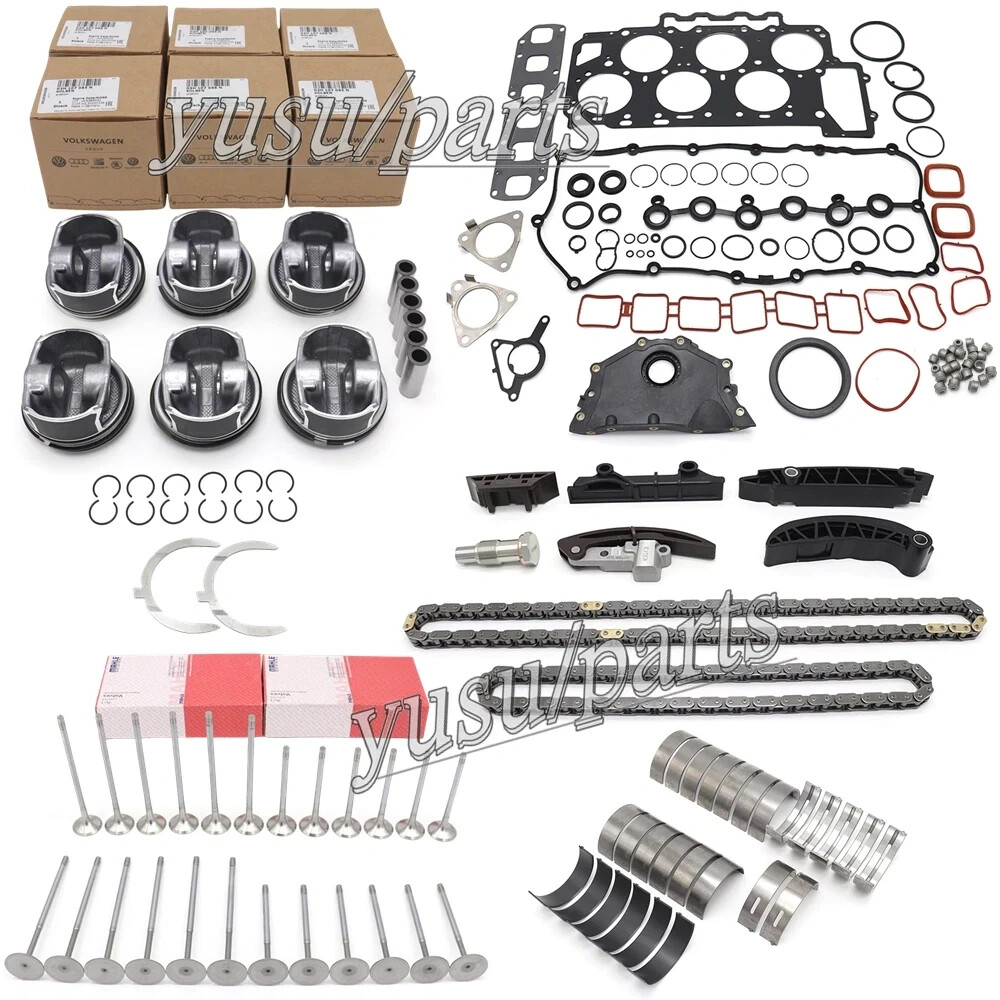 Engine Rebuilding Overhaul Pistons Timing Chain Kit For VW Audi Porsche 3.6L VR6