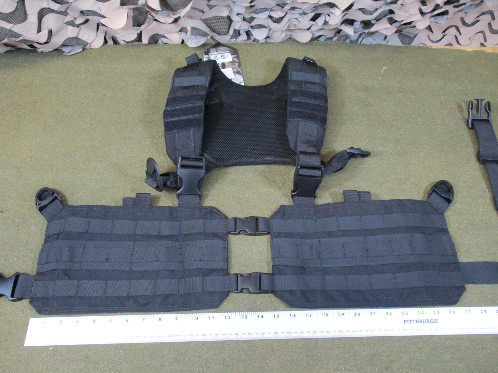 New Condor Ronin Chest Rig Tactical MOLLE Vest Black Adjustable swat team