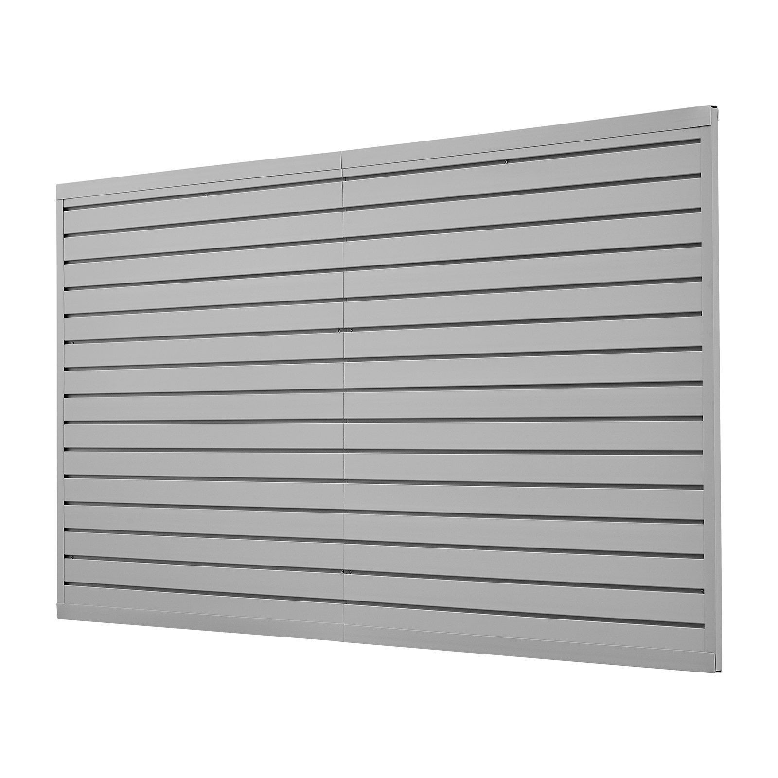 Adjustable 300lb 8x4ft grey PVC slatwall panel 3in slot width