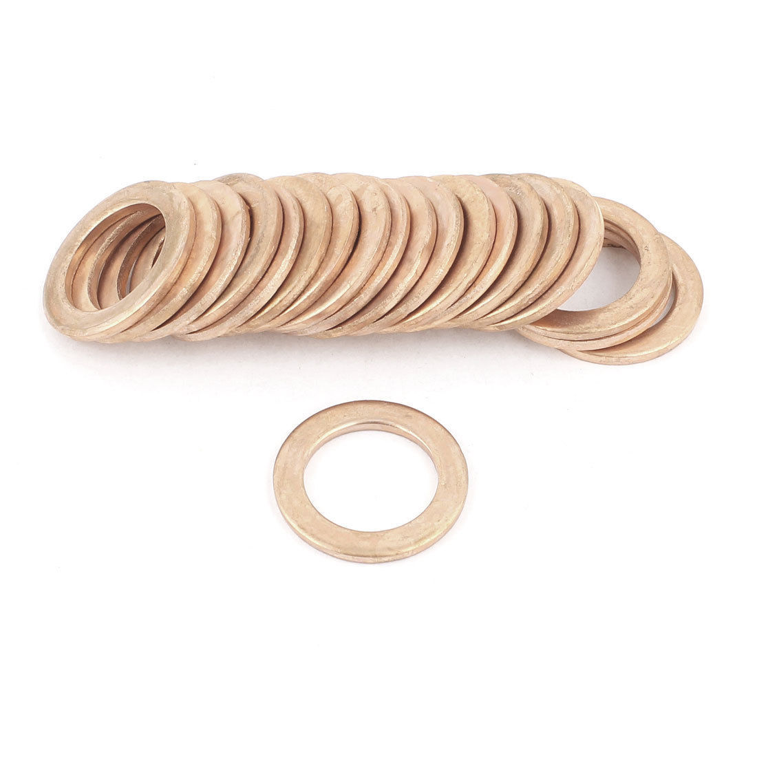20 PCS 24mm OD 16mm ID 2mm Thick Copper Washer Flat Ring Oil Brake Line Seal