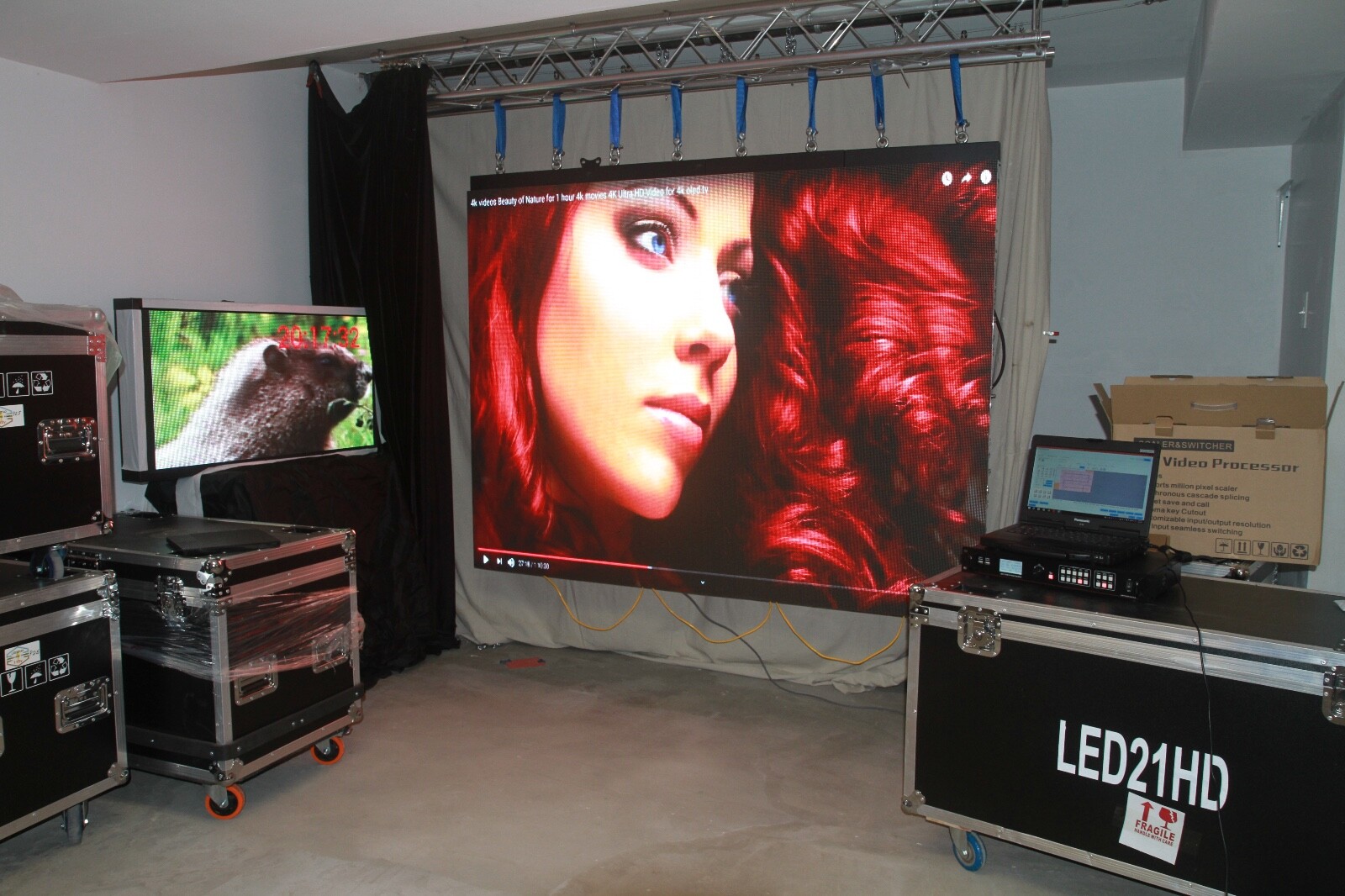 LED VIDEO WALL P2.9  FS 12 PANELS 7 by 5f led video screen display IN STOCK USA
