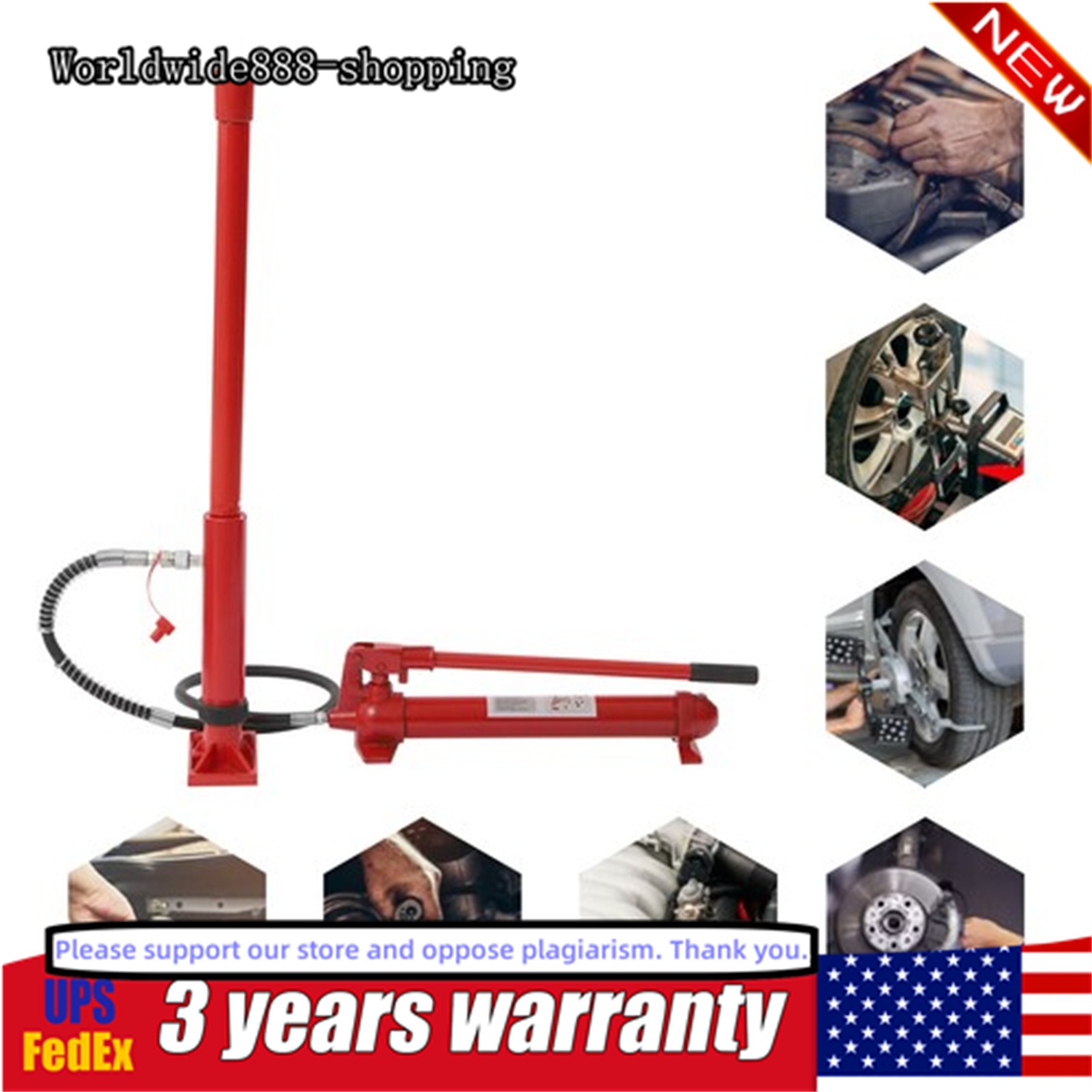 12 Ton Heavy Duty Porta Power Hydraulic Jack Auto Body Frame Repair Set Lift Ram
