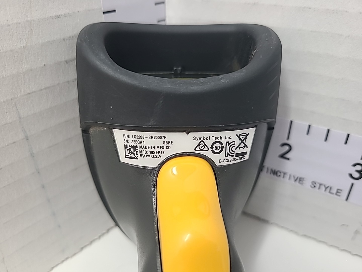 Symbol Motorola LS2208-SR20007R 1D Laser Barcode Scanner