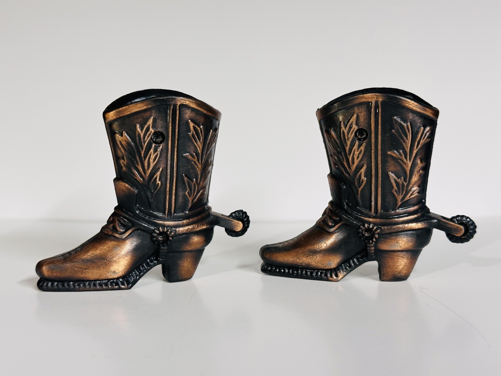 Cowboy Boot Die Cast Metal Collectible Pencil Sharpener Set