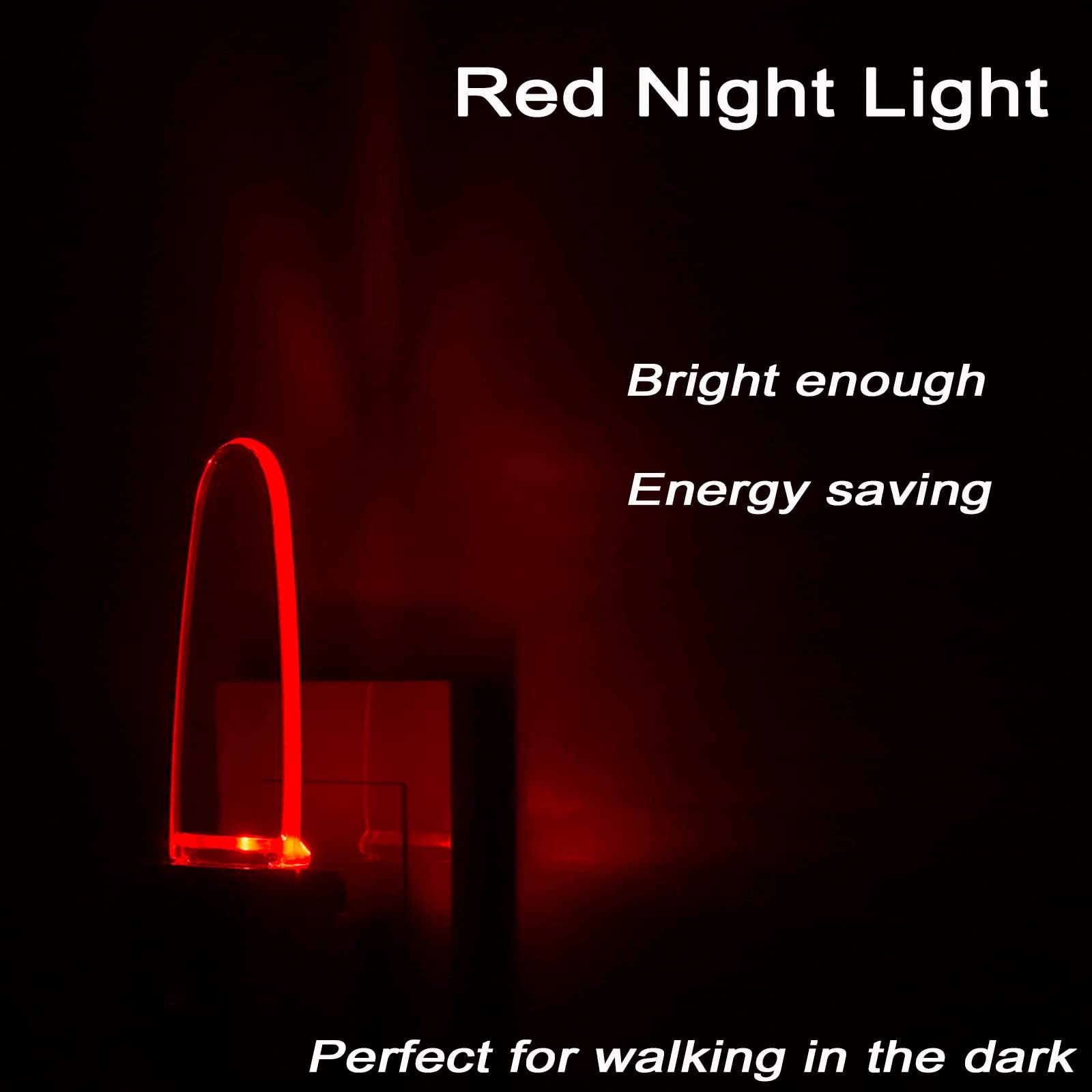 Plug in Night Light Lamp 4 Pack with Light RED