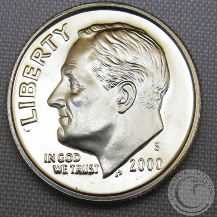 2000-S ROOSEVELT DIME GEM DEEP CAMEO PROOF US COIN