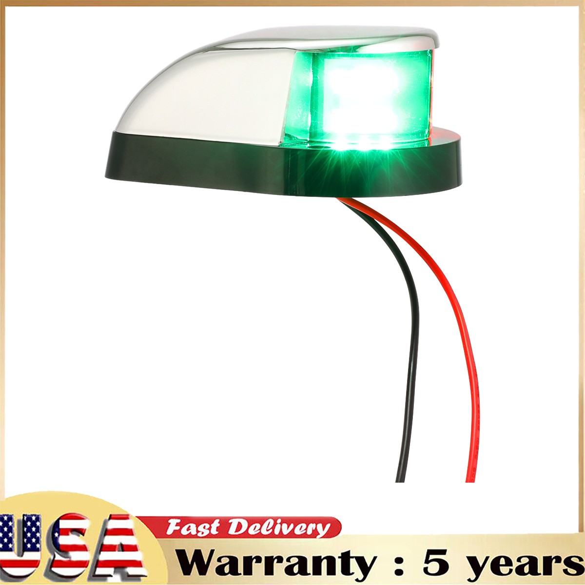 12V LED Boat Bow Light 2 IN 1 Marine Boat Yacht Pontoon 12V Stainless Steel
