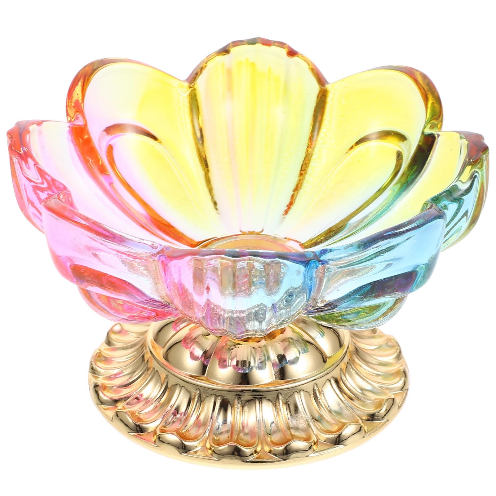 Lotus Flower Plate Glazed Fruit Bowl for Lotus Seeds Decorative Bowl for Home...