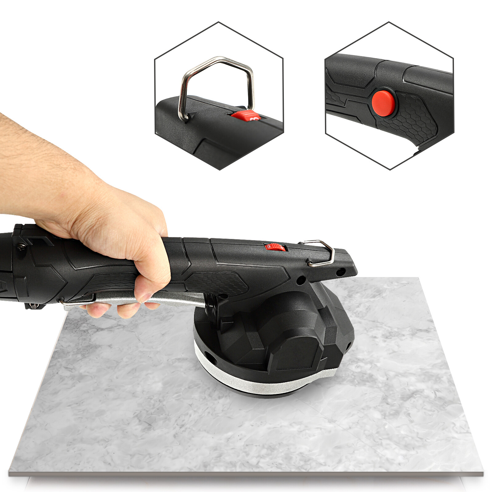 Automatic Tile Vibrator Suction Cup Floor Laying Machine Leveling Tool Hand-Held