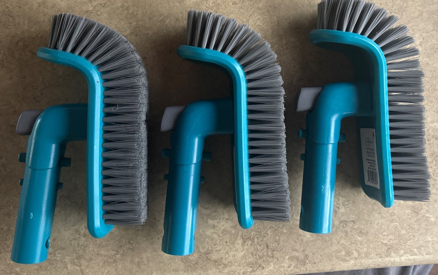 3 Pack Mainstays Rotatable Step & Corner Pool Brush Heads