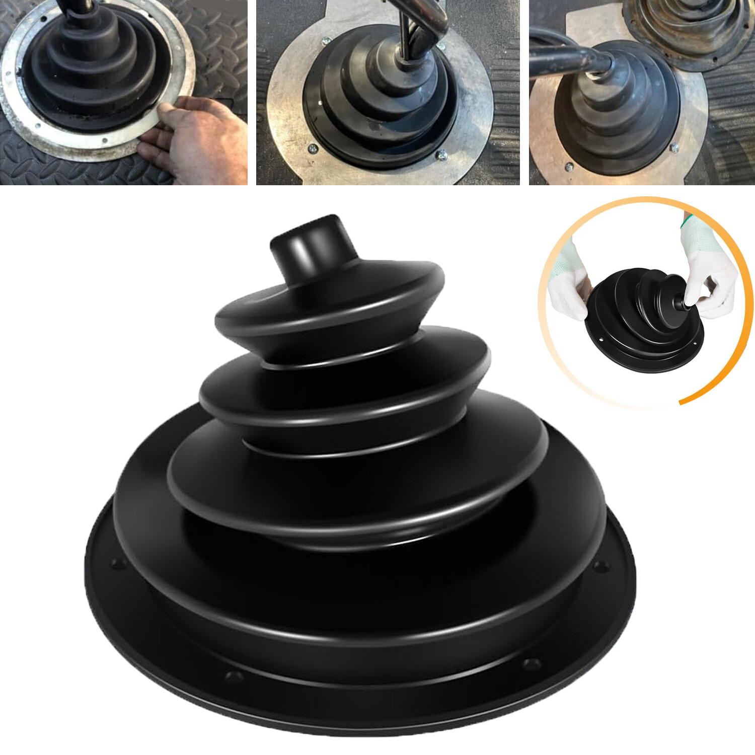 924-5406 Automatic/Manual Transmission Shift Boot for Kenworth W900,T660, Black