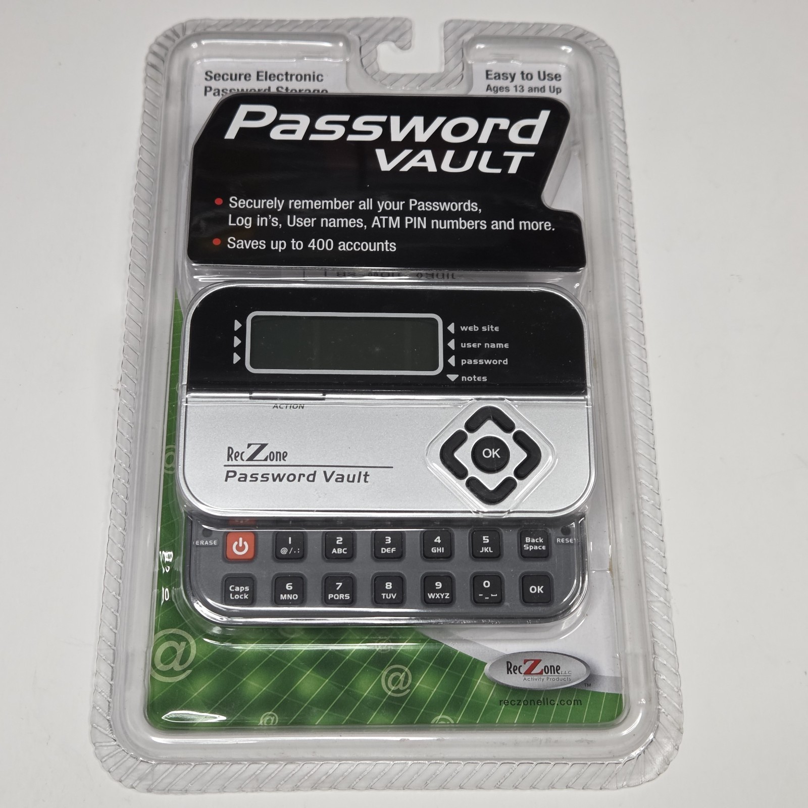 Password Vault 580 Secure Electronic Password Storage RecZone - New Sealed