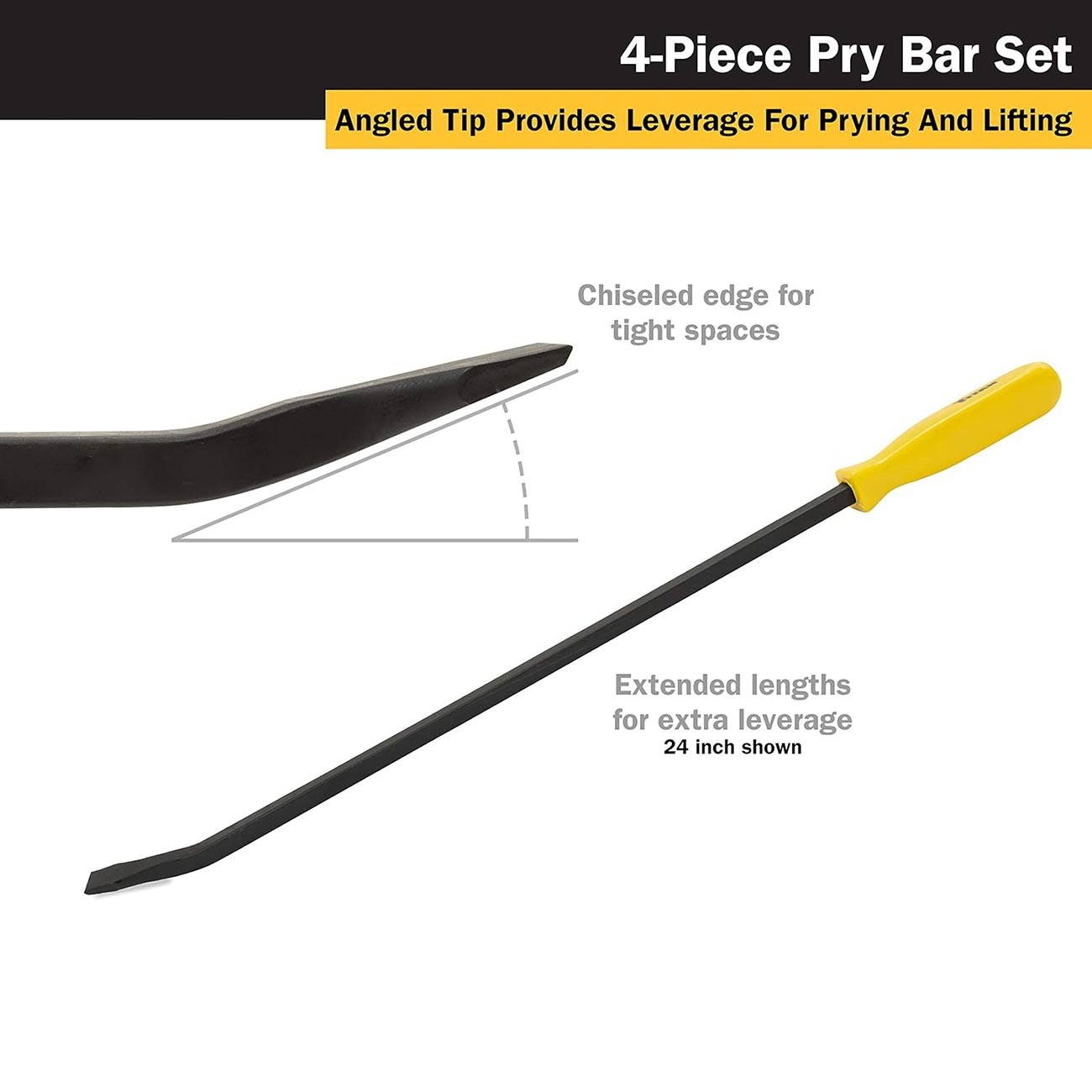 Titan 4 pc Pry Bar Set