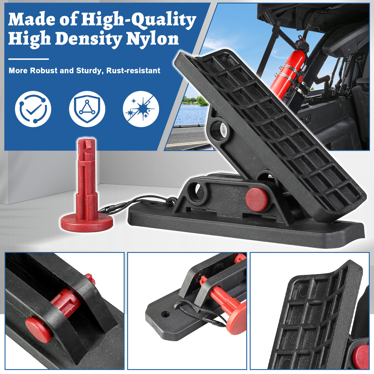 Car Fire Extinguisher Holder Mount Bracket Adjustable Fit For UTV Wranglers RZR
