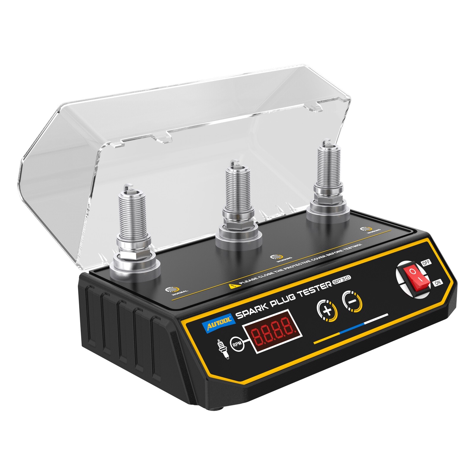 Spark Plug Tester Three Hole Spark Plug Ignition Analyzer Adjustable 200-9000RPM