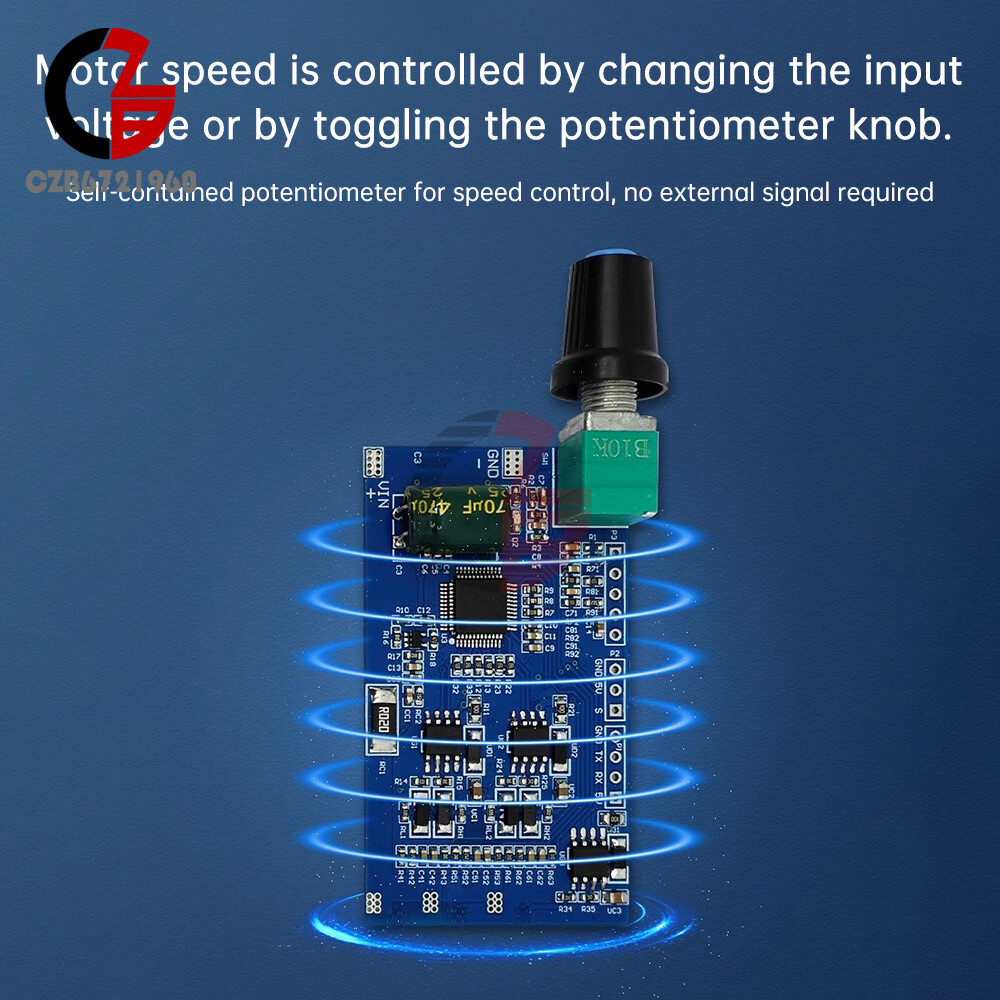 3-Phase Brushless Motor ESC Speed Controller Module W/ Hall DC12-24V 10A STC32G