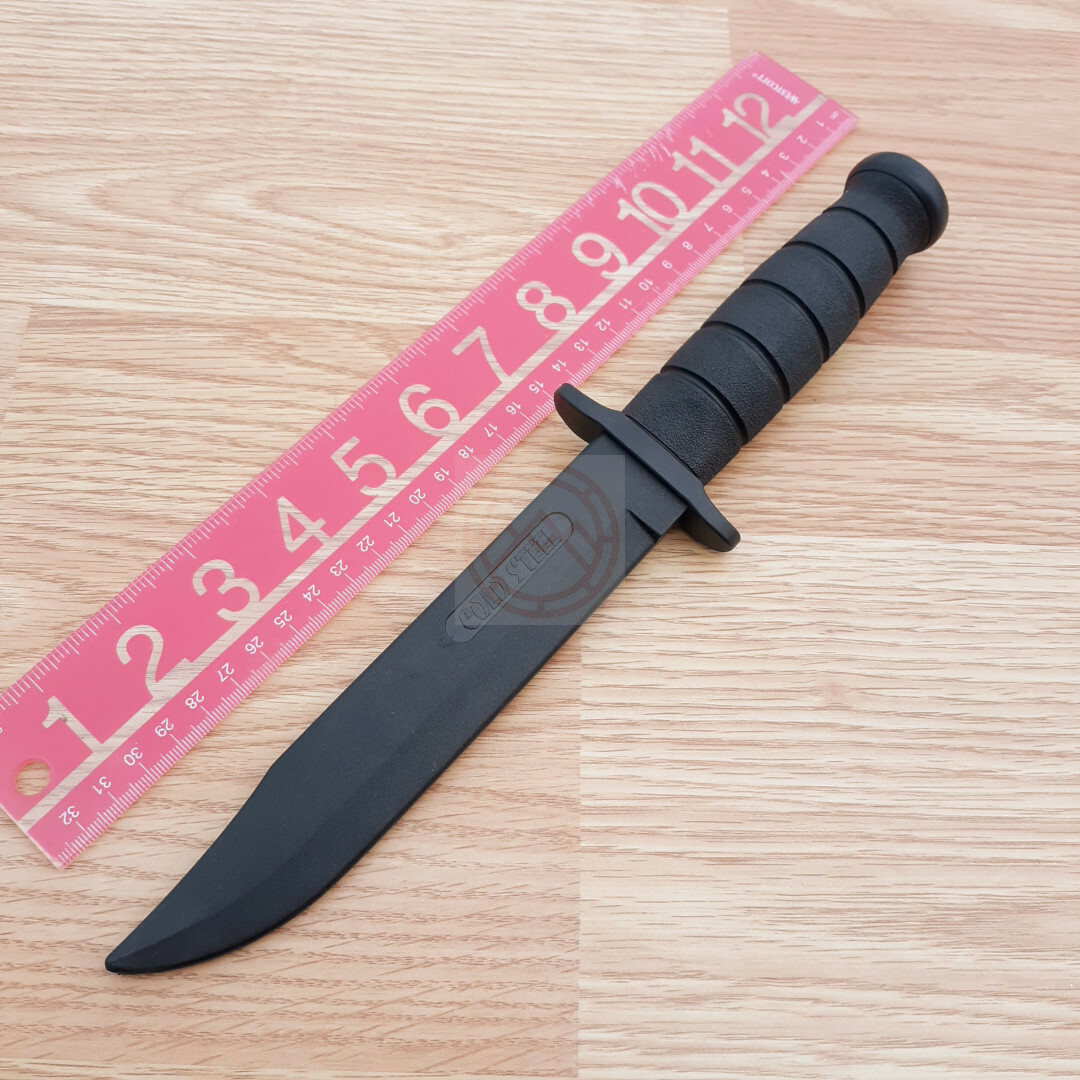 Cold Steel Trainer Fixed Knife 7" Blade Black Rubber One Piece Construction