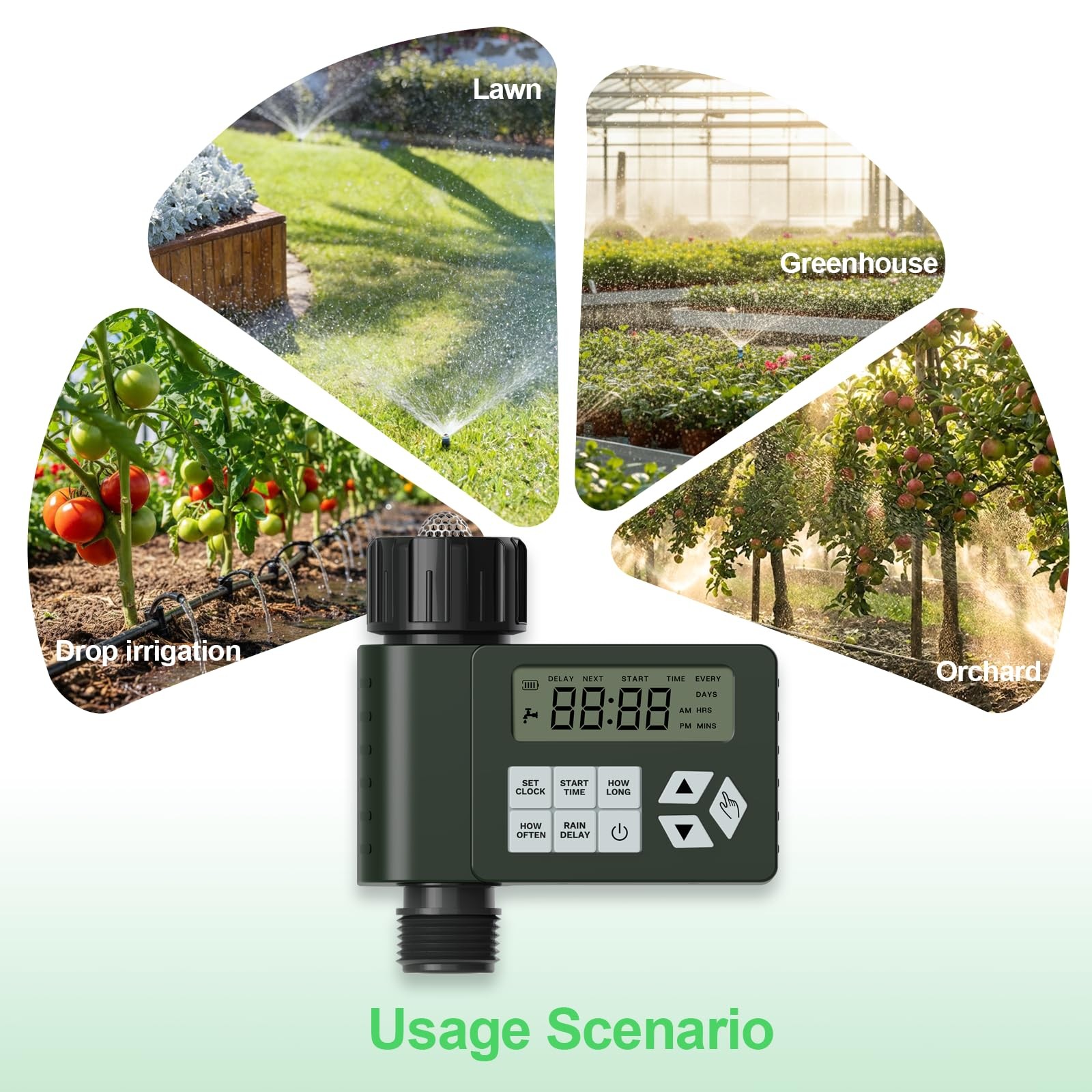 Smart Outdoor Water Timer Programmable Garden Hose Sprinkler Irrigation Tool