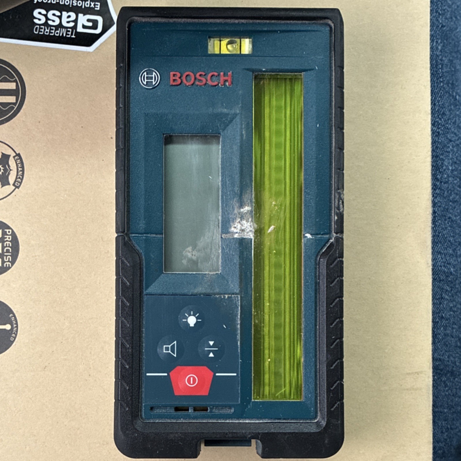 Bosch Line Laser Receiver Laser Measuring Tool Black Green Plastic LCD Display