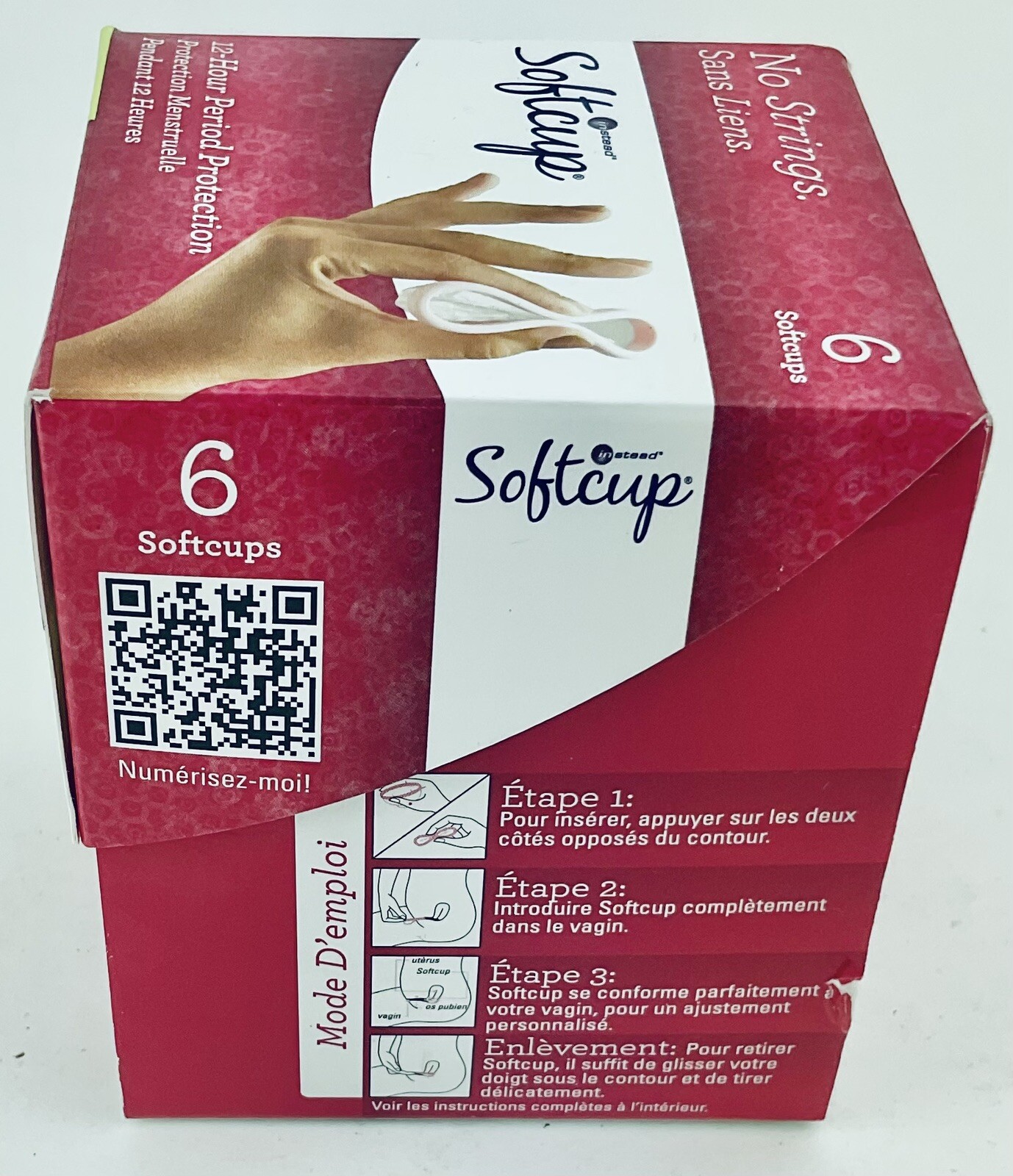 Softcup Menstrual Cup 6 Count 12 hr Eliminates Odor
