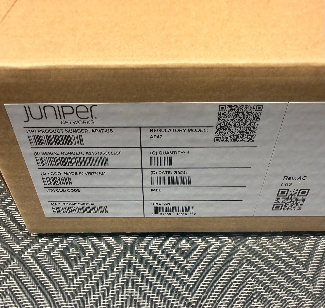 Juniper Networks AP47-US Wi-Fi 7 Access Point Mist AI AP47 Enterprise NEW