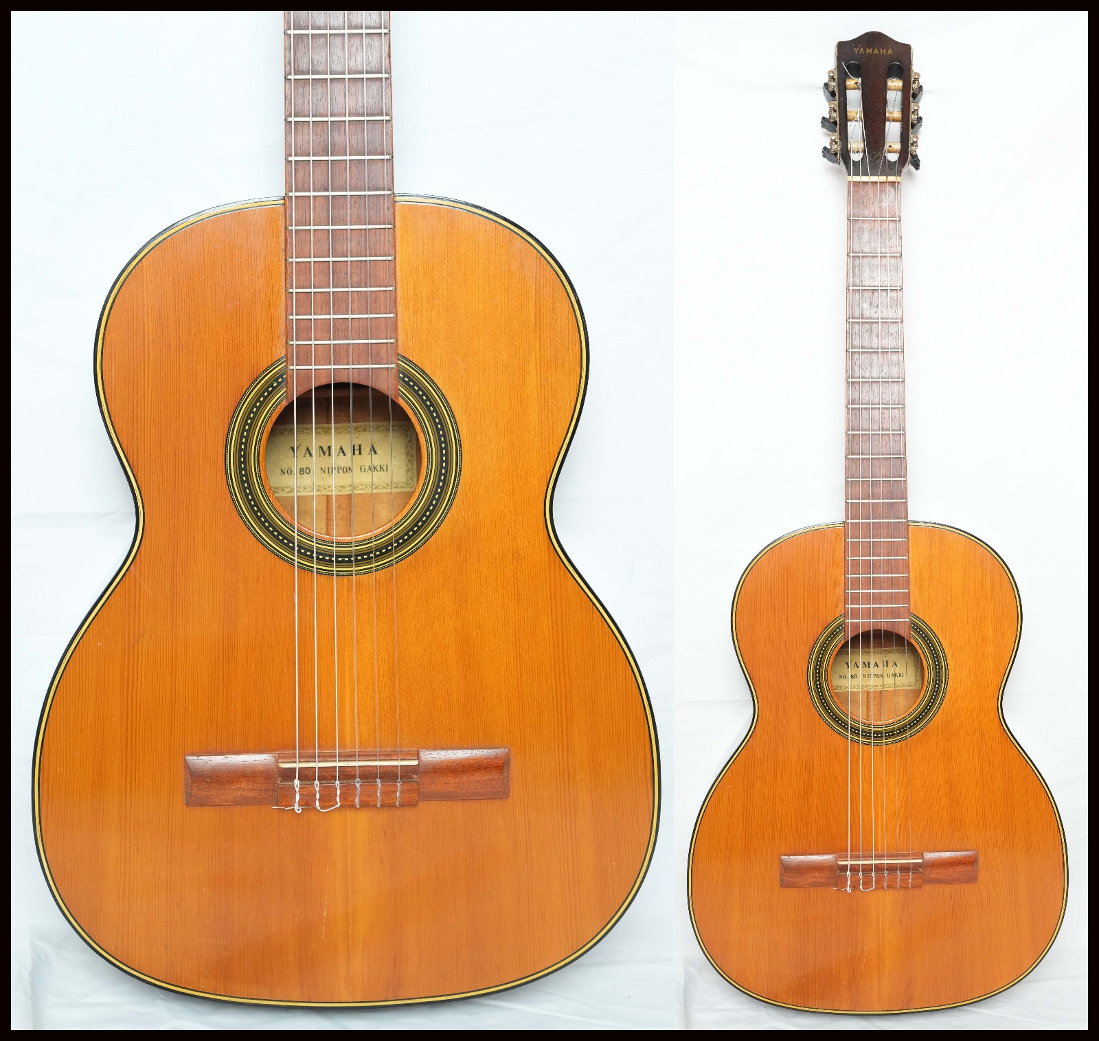 YAMAHA NO.80 Classical Guitar NIPPON GAKKI Vintage Made in Japan,60s