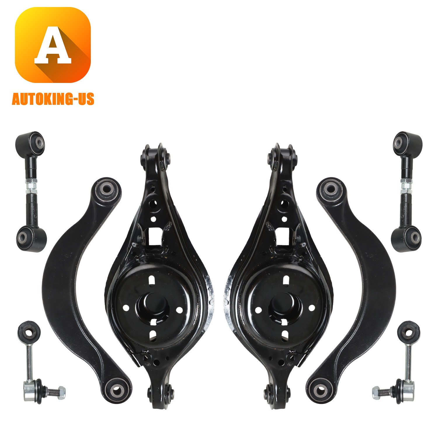 8Pcs Rear Control Arm Kit Upper & Lower for 2009-2012 Ford Fusion Lincoln MKZ