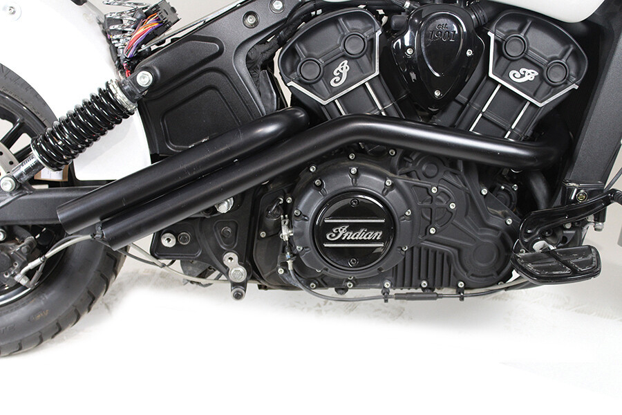New 2015-UP Indian Scout Drag Pipe Set Black