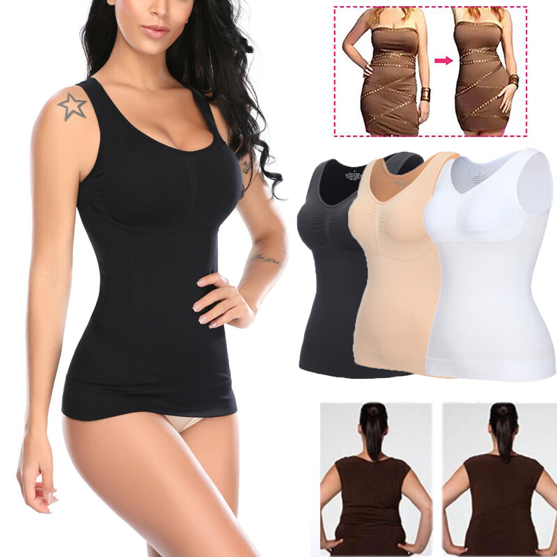 Women's Genie Slimming Body Cami Shaper Vest Shapewear Tummy Waist Camisole Tops
