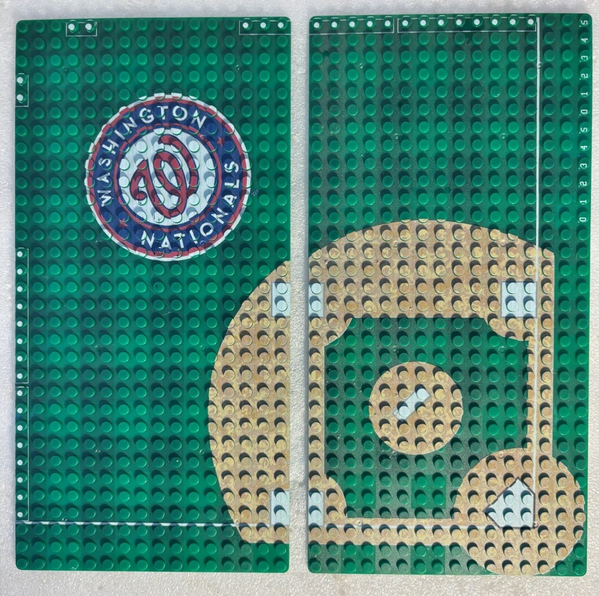 Washington Nationals Baseball Base Plate for Building Blocks