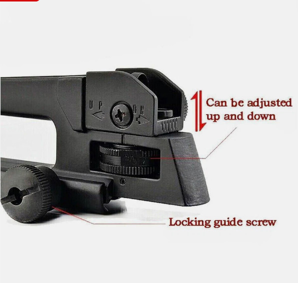 T actical Rear Front Sight Carry Handle Mount Adjustable Low Removable