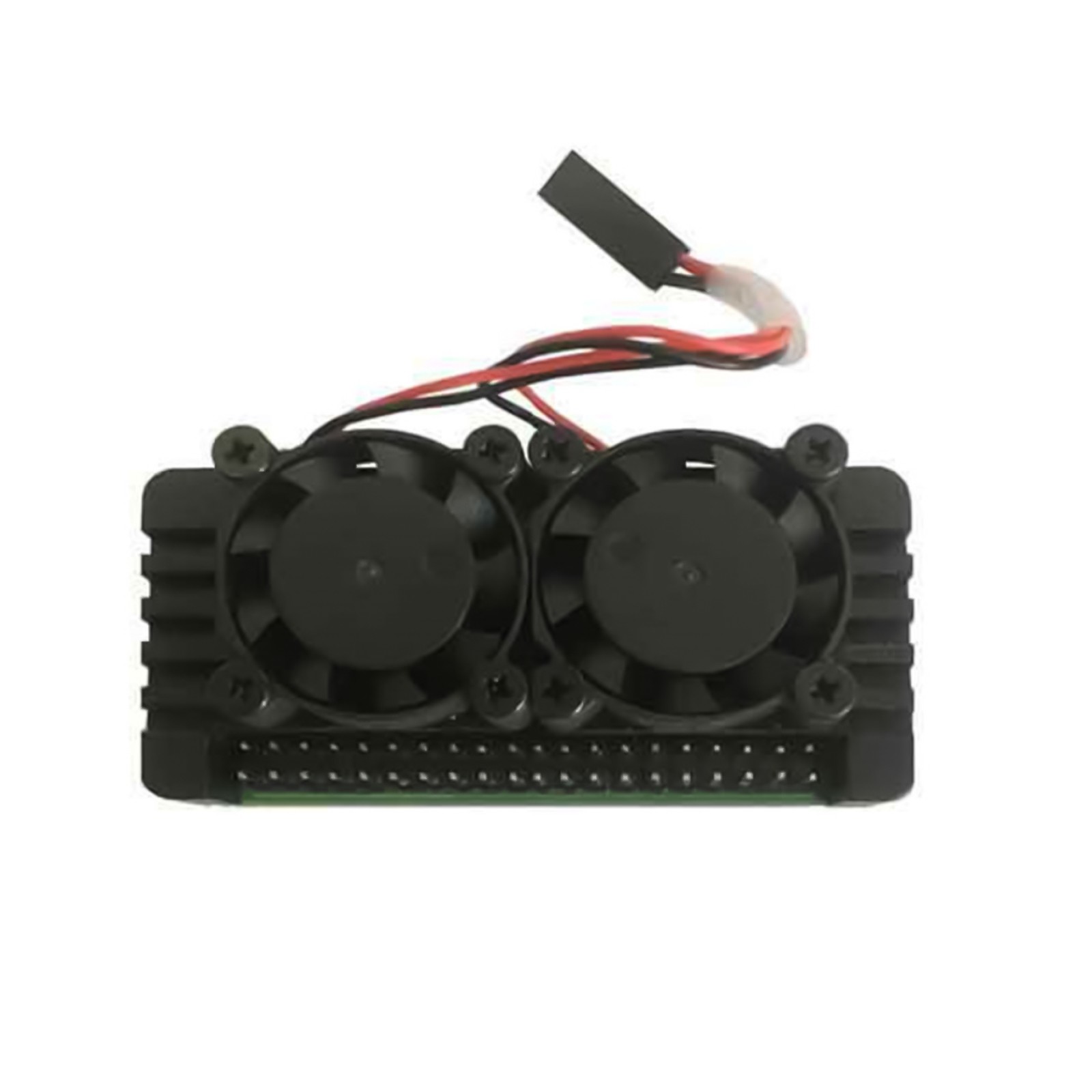 Aluminum Alloy Heatsink Case With Double Cooling Fans For Raspberry Pi Zero 2W