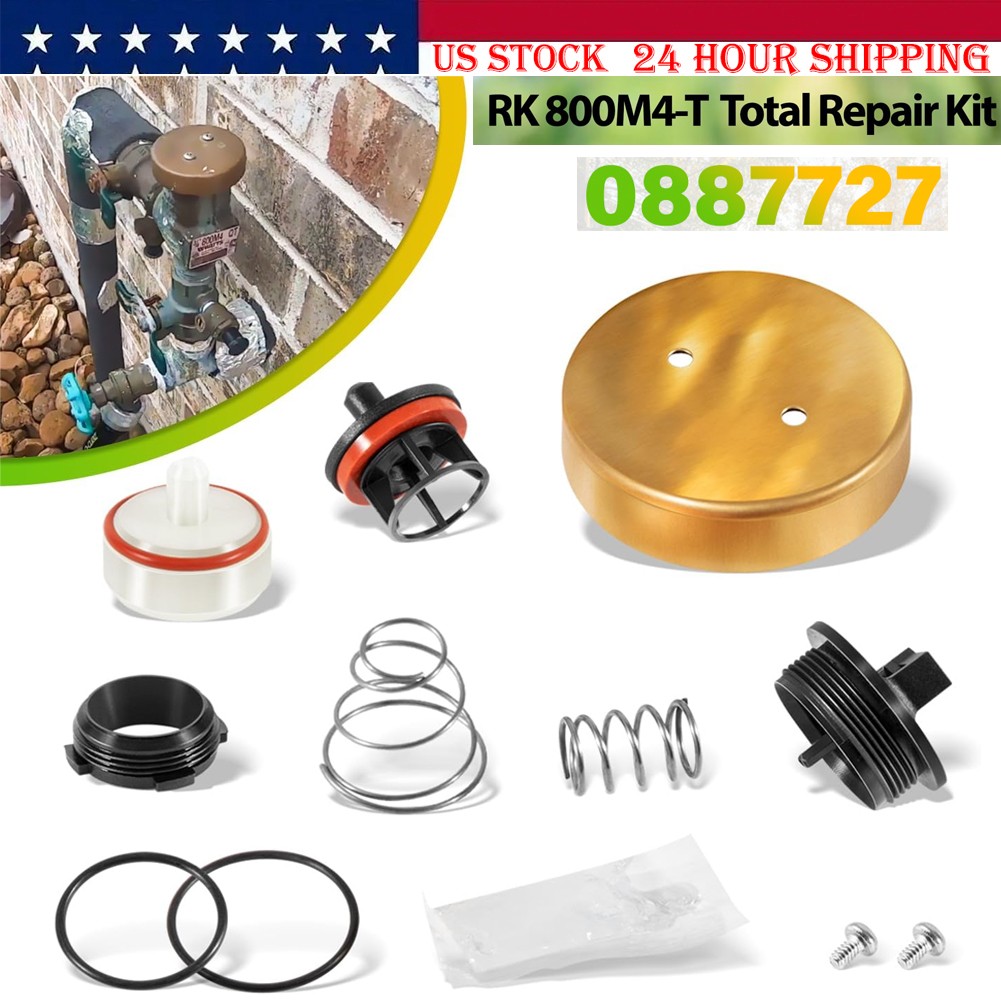 For Watts 0887727 RK 800M4-T 1/2"-3/4" Pressure Vacuum Breaker Total Repair Kit