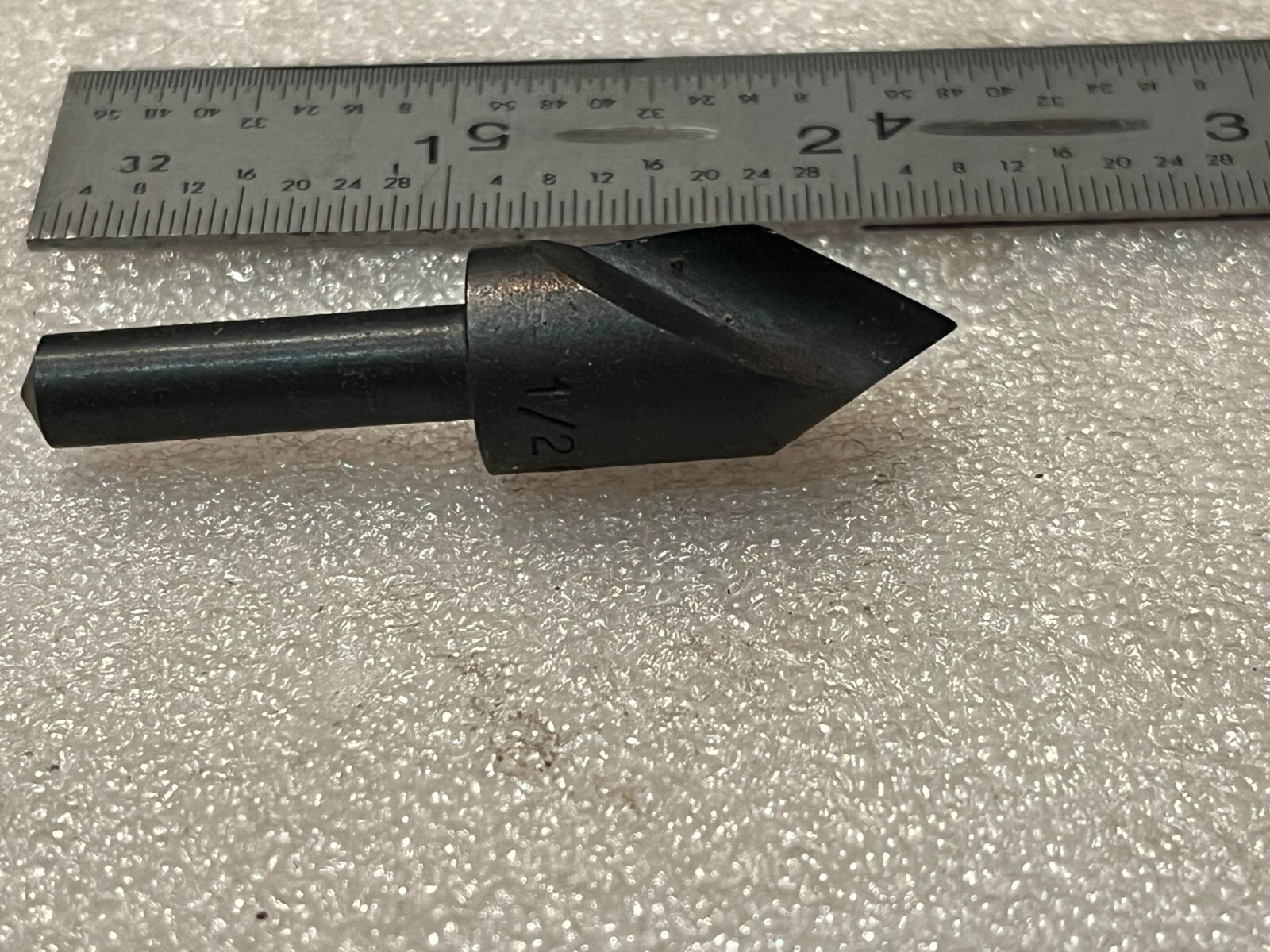 1/2" 1 Flute HSS Countersink 60° 1/4" Shank, New
