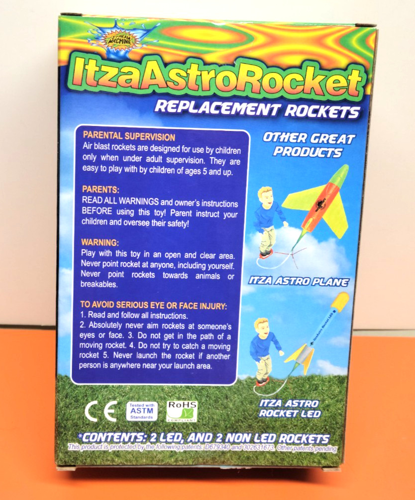 ITZA ASTRO ROCKET REPLACEMENT ROCKETS LED MULTIPACK 4 REFILLS AGES 5+ NIB