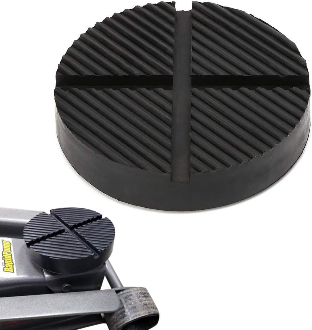 Compact Rubber Jack Pad with Cross Slotted Design - Ideal for Car Maintenance