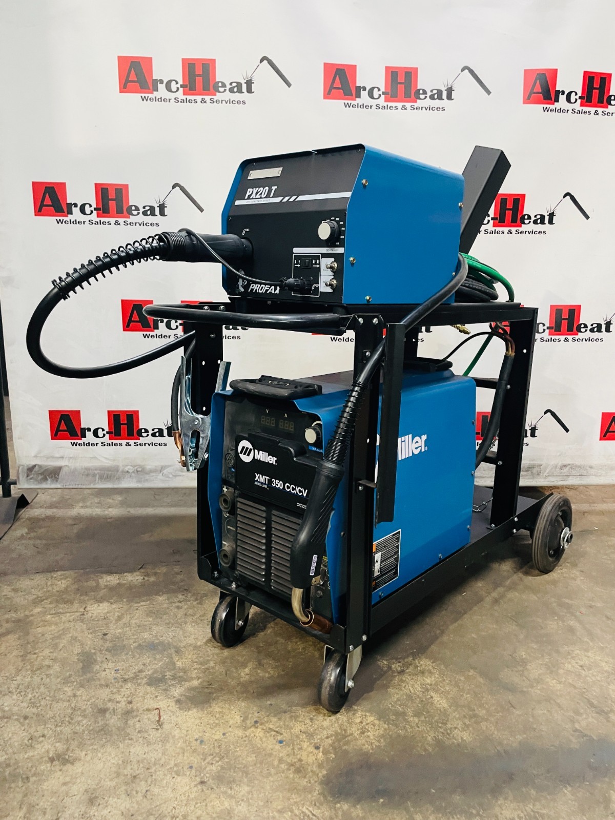 Miller XMT 350 CC/CV & NEW PX20T Feeder Multiprocess Welder
