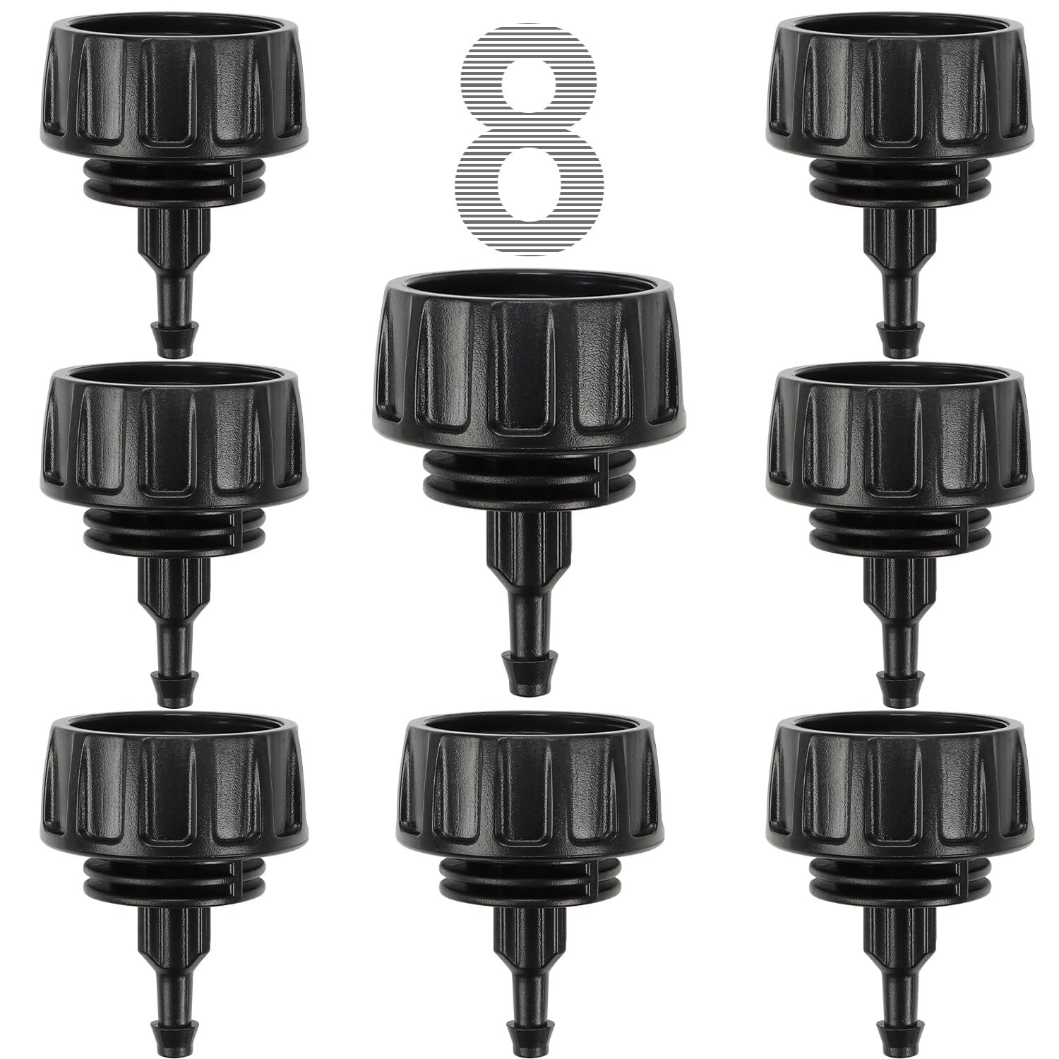 3/4 Inch Female Pipe Thread to 1/4 Inch Drip Irrigation Tubing Adapter 8 Pack