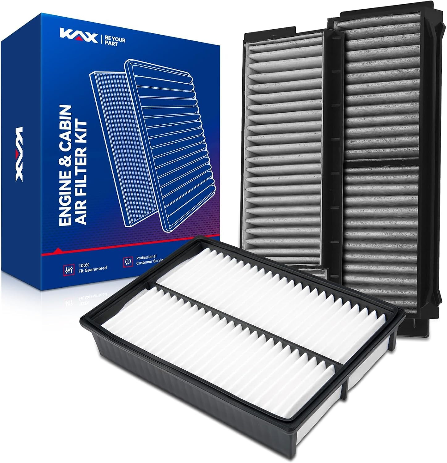Engine & Cabin Air Filter Kit, Replacement for Mazda 3 2004-2009, Mazda 5 2006-2