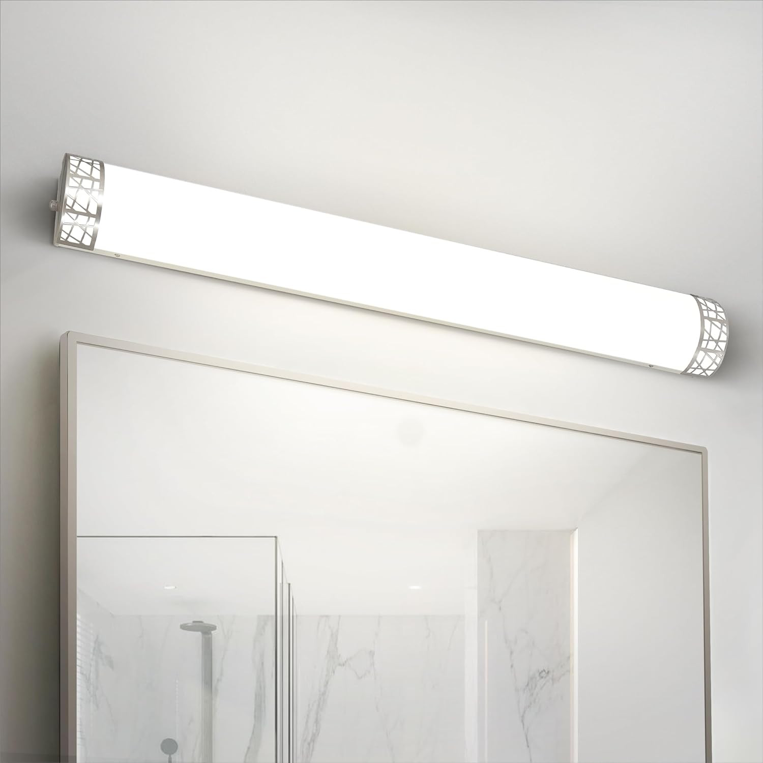 48" Dimmable LED Bathroom Vanity Light, 5CCT, Brushed Nickel, ETL Approved