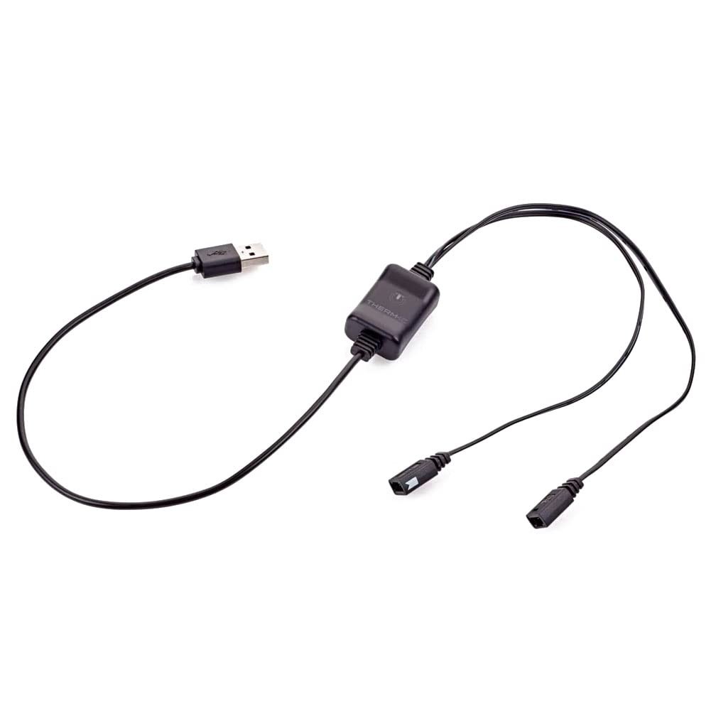 Therm-ic USB Charging Cable Power Charger for Heated Powergloves Black