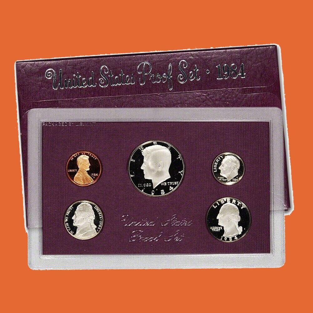 1984 US Proof Set ~ 5 Coin ~ Original Government Packaging OGP