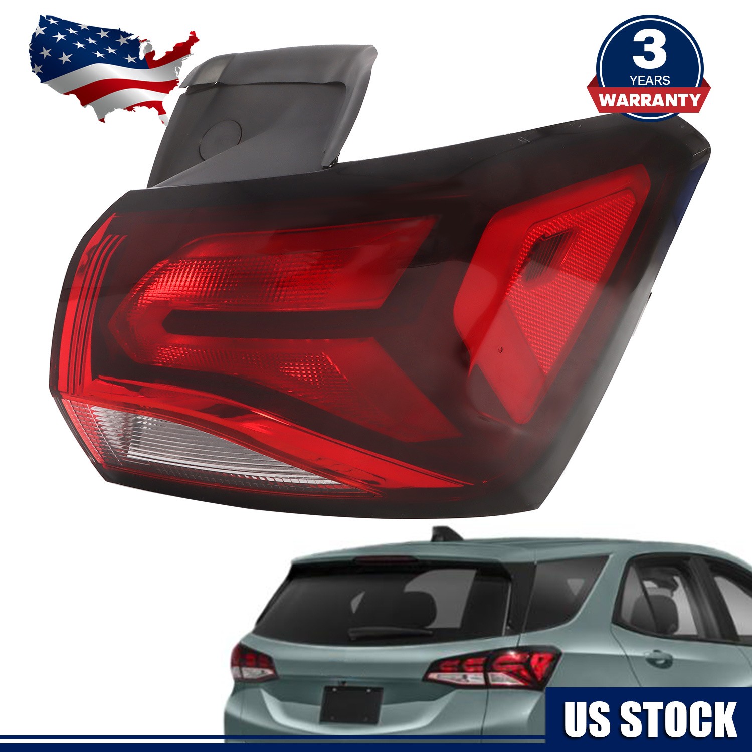 For Chevy Equinox 2022-2023 Red Outer Tail Light Rear Lamp Passenger Right Side