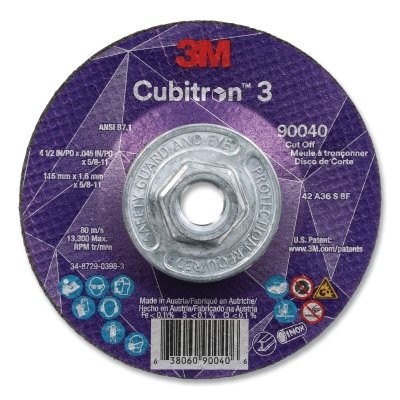 Cubitron™ 3 Cut-Off Wheel, 4-1/2 in dia x 0.045 in Thick x 5/8 in-11 Arbor, 36+