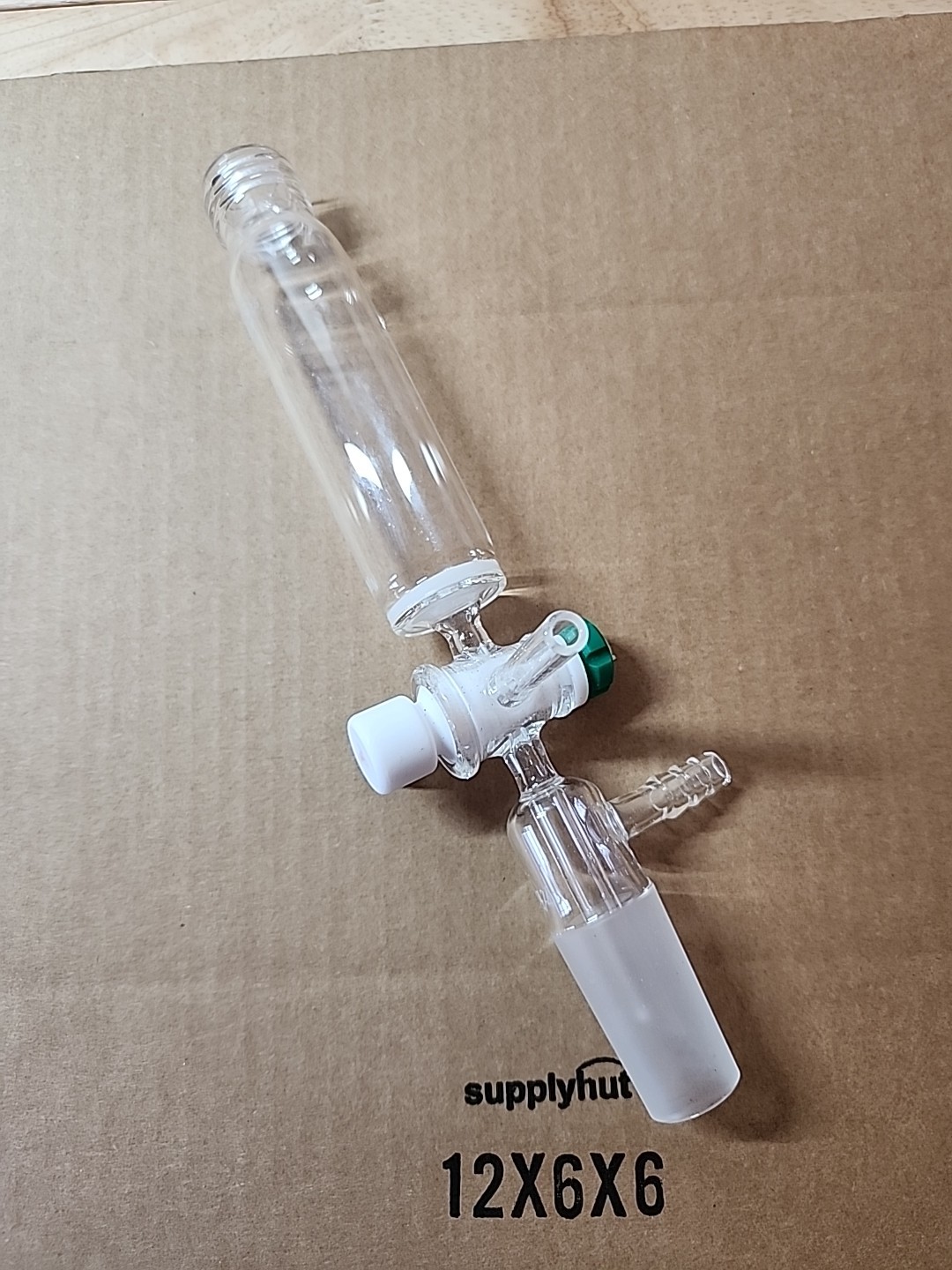 Chemglass Peptide Synthesis Vessel 50 ml 24/40 Joint GL 25 Medium Frit